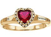 185 Girl's Heart Fashion Class Ring